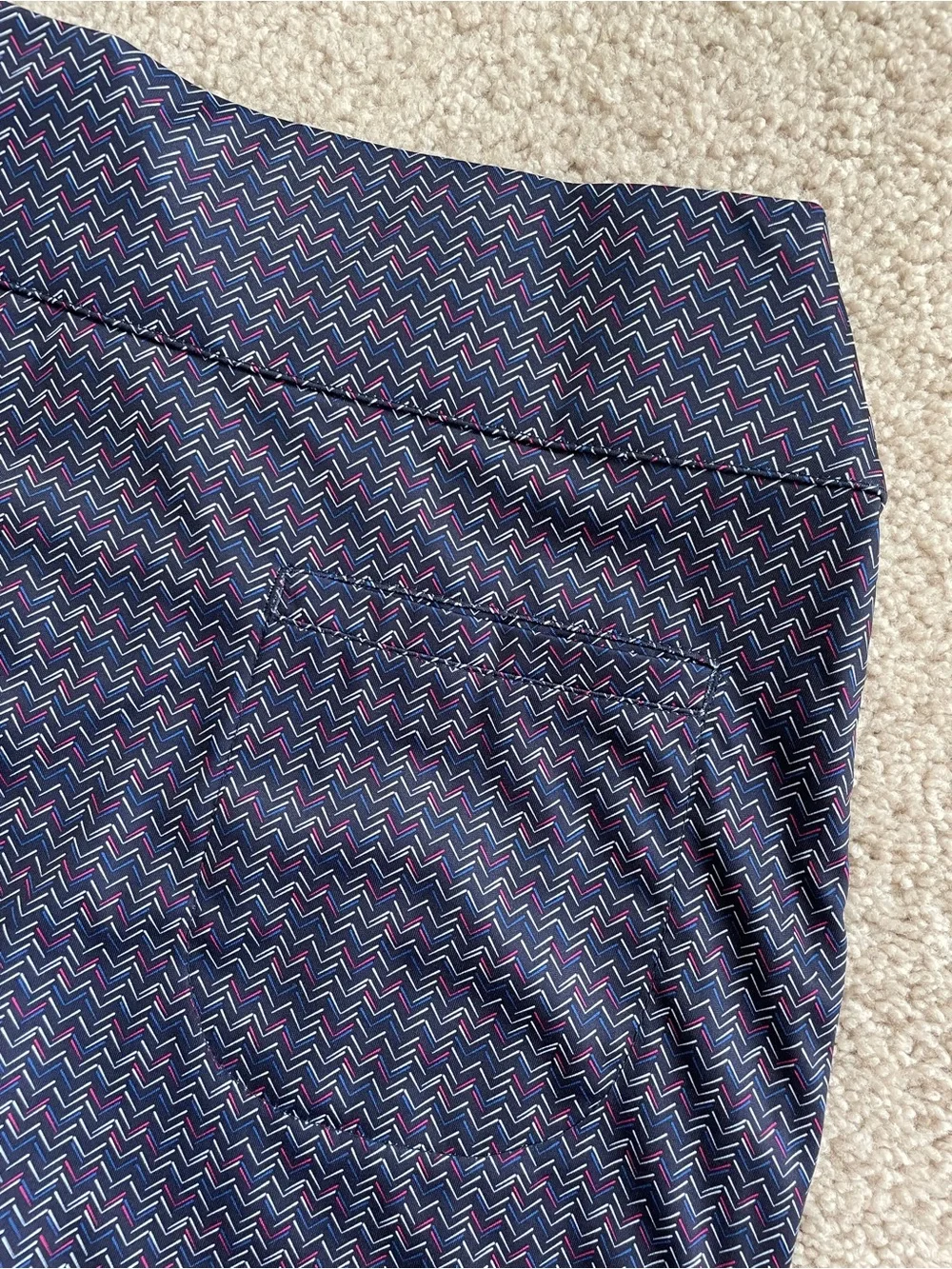FootJoy Navy Blue Chevron Print High Rise Athletic Golf Skort Size Small